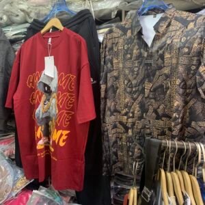 Clothing: T-shirts, jeans, joggers, polos, formal shirts